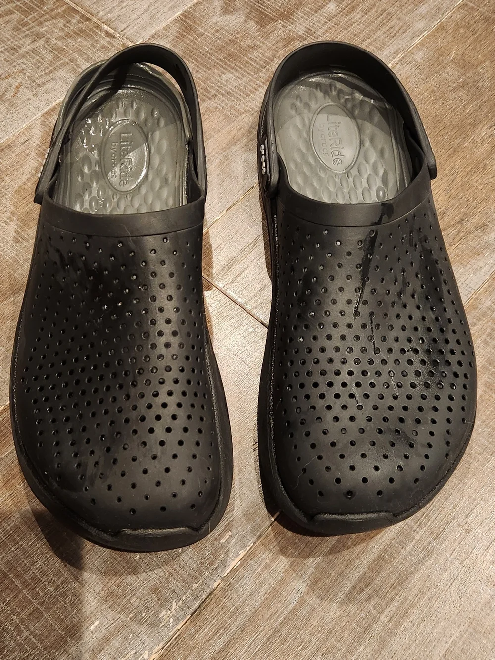 Mens Crocs Lite Rider Black Size 13